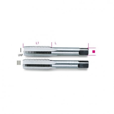 433ASF 1/4 Machos de roscar manuales de acero cromado, paso fino, rosca UNF