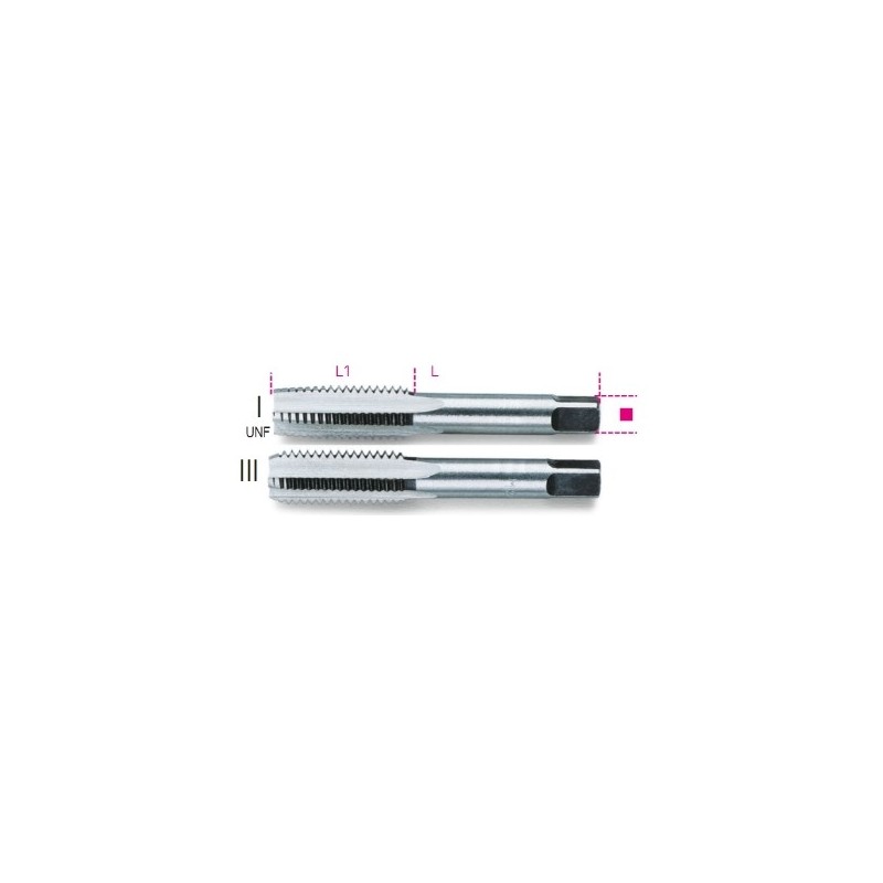 433ASF 1/2 Machos de roscar manuales de acero cromado, paso fino, rosca UNF