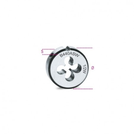 440ASW 3/16 Terraja de acero cromado, rosca Whitworth