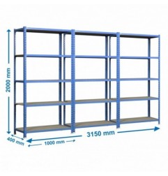 PACK 3 MADERCLICK PLUS 5/400 AZUL/MADERA
