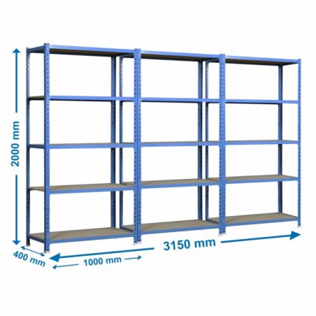 PACK 3 MADERCLICK PLUS 5/400 AZUL/MADERA