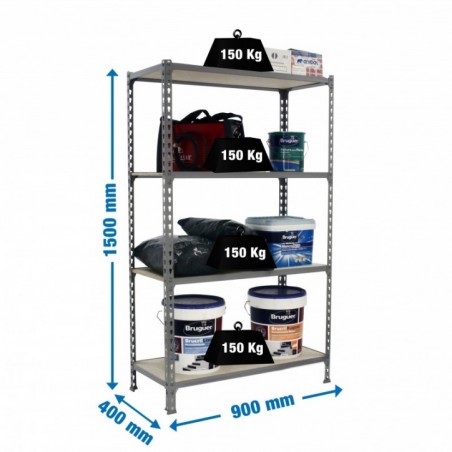 MADERCLICK 4/400 1500 GRIS/MADERA