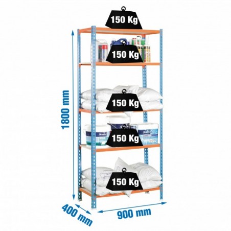 MADERCLICK 5/400 AZUL/NARANJA/MADERA