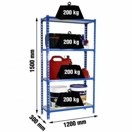 MADERCLICK MEGAPLUS 4/300 1500 AZUL/MADERA