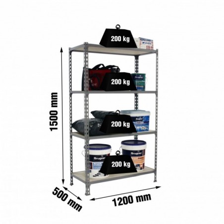 MADERCLICK MEGAPLUS 4/500 1500 GRIS/MADERA