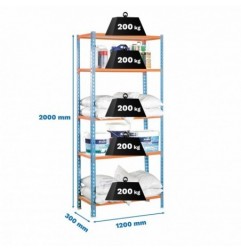 MADERCLICK MEGAPLUS 5/300 AZUL/NARANJA/MADERA