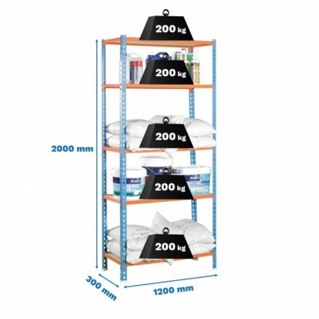 MADERCLICK MEGAPLUS 5/300 AZUL/NARANJA/MADERA