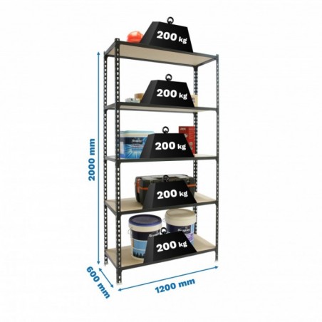 MADERCLICK MEGAPLUS 5/600 2000 ANTRACITA/MADERA