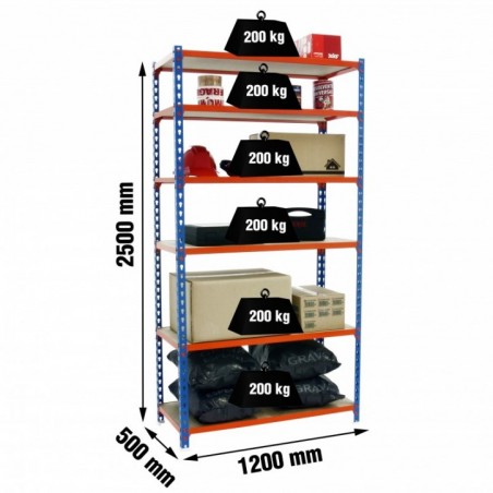 MADERCLICK MEGAPLUS 6/500 2500 AZUL/NARAN/MAD