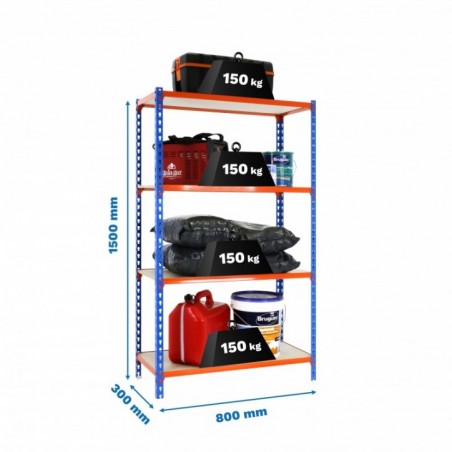 MADERCLICK MINI 4/300 1500 AZUL/NARANJA/MADERA
