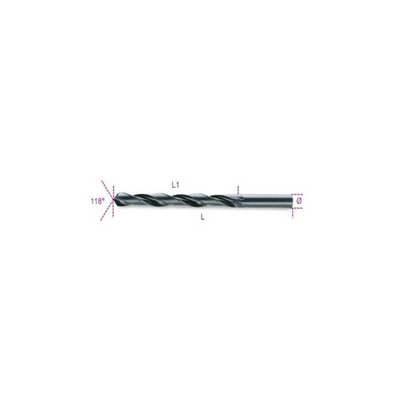 410AS 3/8 Broca HSS helicoidal laminada, en pulgadas