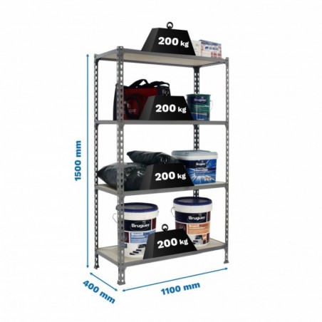 MADERCLICK SUPERPLUS 4/400 1500 GRIS/MADERA
