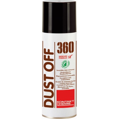 DUST OFF 360: Gas seco a presión. Soplador de polvo. Bajo GWP. No inflamable. Producto base HFO
