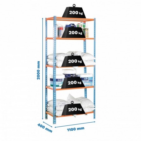 MADERCLICK SUPERPLUS 5/400 AZUL/NARANJA/MADERA