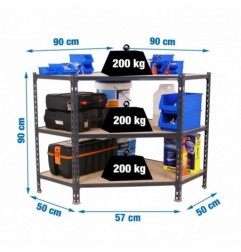 MADERCLICK CORNER 3/500 900 ANTRACITA/MADERA