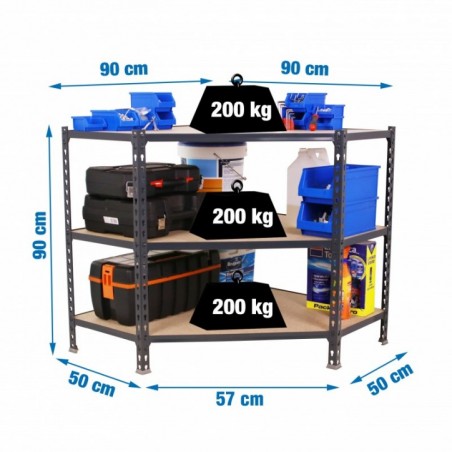 MADERCLICK CORNER 3/500 900 ANTRACITA/MADERA