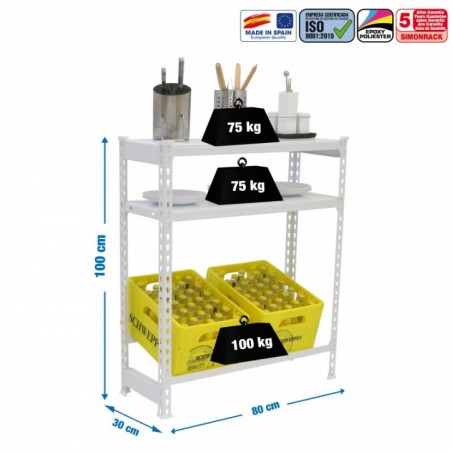 SIMONBOTTLE SHELF 1-2- 1000X800X300 BCO/BCO