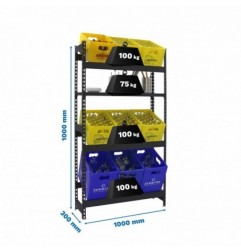 SIMONBOTTLE SHELF 3-1- 1800X1000X300 ANTR/ANTR