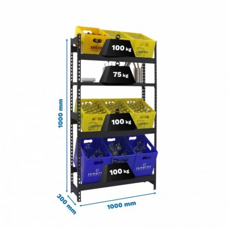 SIMONBOTTLE SHELF 3-1- 1800X1000X300 ANTR/ANTR