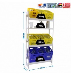 SIMONBOTTLE SHELF 3-1- 1800X1000X300 BCO/BCO