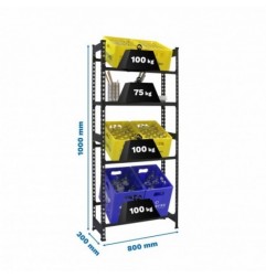 SIMONBOTTLE SHELF 3-1- 1800X800X300 ANTR/ANTR