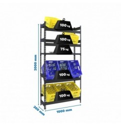 SIMONBOTTLE SHELF 4-1 - 2000X1000X300 ANTR/ANTR