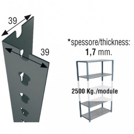 PERFIL SCLICK P/40 2500 GRIS