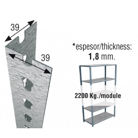 PERFIL SCLICK P/40 3000 GALVA