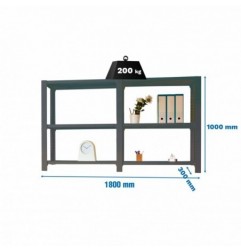 PACK OFFICLICK 3/300 METAL I+A ANTRACITA/ANTRACITA