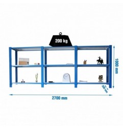 PACK OFFICLICK 3/300 METAL I+A+A AZUL/BLANCO