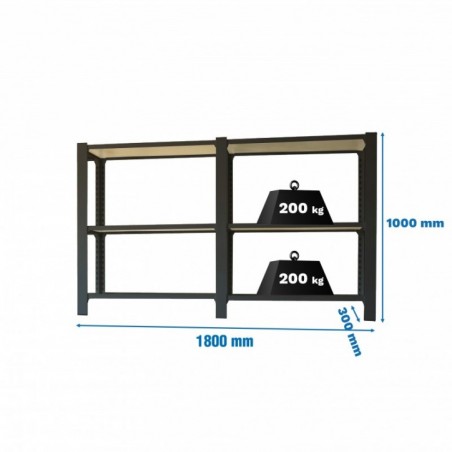 PACK OFFICLICK 3/300 WOOD I+A ANTRACITA/BLANCO