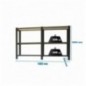 PACK OFFICLICK 3/300 WOOD I+A ANTRACITA/BLANCO