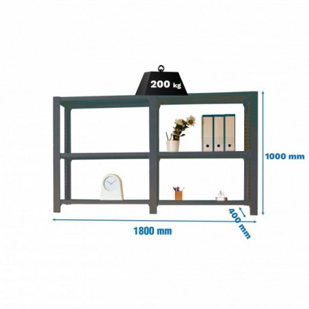 PACK OFFICLICK 3/400 METAL I+A ANTRACITA/ANTRACITA