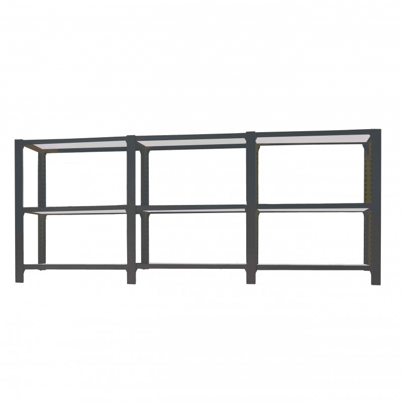 PACK OFFICLICK 3/400 METAL I+A+A ANTRACITA/GALVA