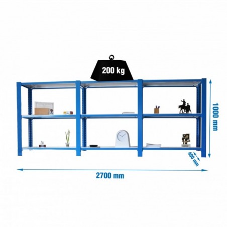 PACK OFFICLICK 3/400 METAL I+A+A AZUL/BLANCO