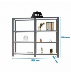 PACK OFFICLICK 4/300 METAL I+A ANTRACITA/BLANCO