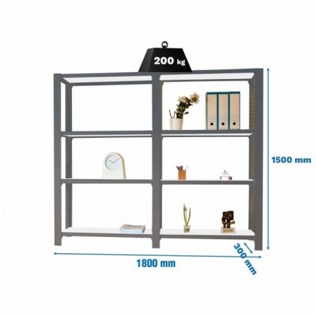 PACK OFFICLICK 4/300 METAL I+A ANTRACITA/BLANCO