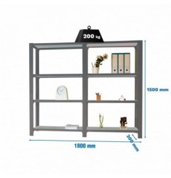 PACK OFFICLICK 4/300 METAL I+A ANTRACITA/GALVA