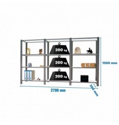 PACK OFFICLICK 4/300 METAL I+A+A ANTRACITA/BLANCO