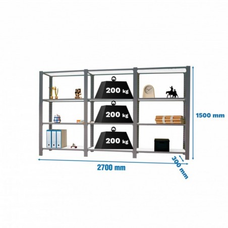 PACK OFFICLICK 4/300 METAL I+A+A ANTRACITA/BLANCO
