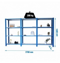 PACK OFFICLICK 4/300 METAL I+A+A AZUL/BLANCO