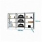 PACK OFFICLICK 4/400 METAL I+A+A ANTRACITA/BLANCO