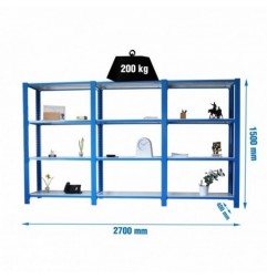 PACK OFFICLICK 4/400 METAL I+A+A AZUL/BLANCO