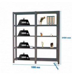 PACK OFFICLICK 5/300 METAL I+A ANTRACITA/ANTRACITA