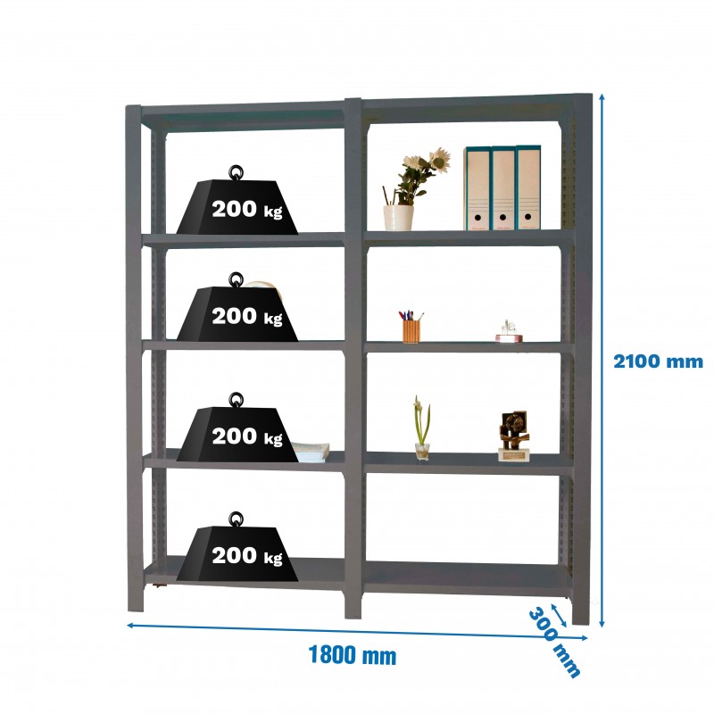PACK OFFICLICK 5/300 METAL I+A ANTRACITA/ANTRACITA