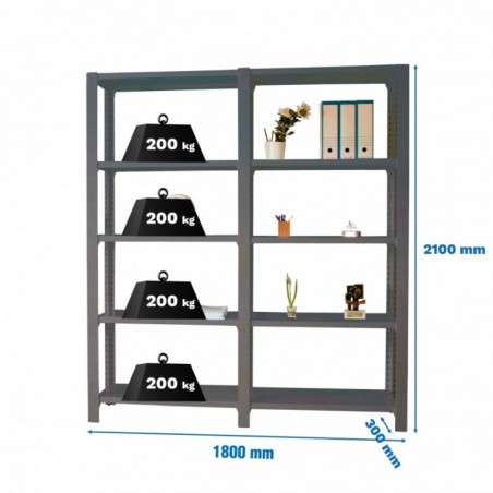 PACK OFFICLICK 5/300 METAL I+A ANTRACITA/ANTRACITA