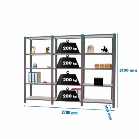 PACK OFFICLICK 5/300 METAL I+A+A ANTRACITA/GALVA
