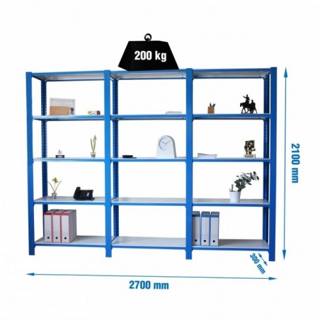 PACK OFFICLICK 5/300 METAL I+A+A AZUL/BLANCO