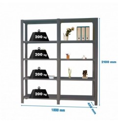 PACK OFFICLICK 5/400 METAL I+A ANTRACITA/ANTRACITA