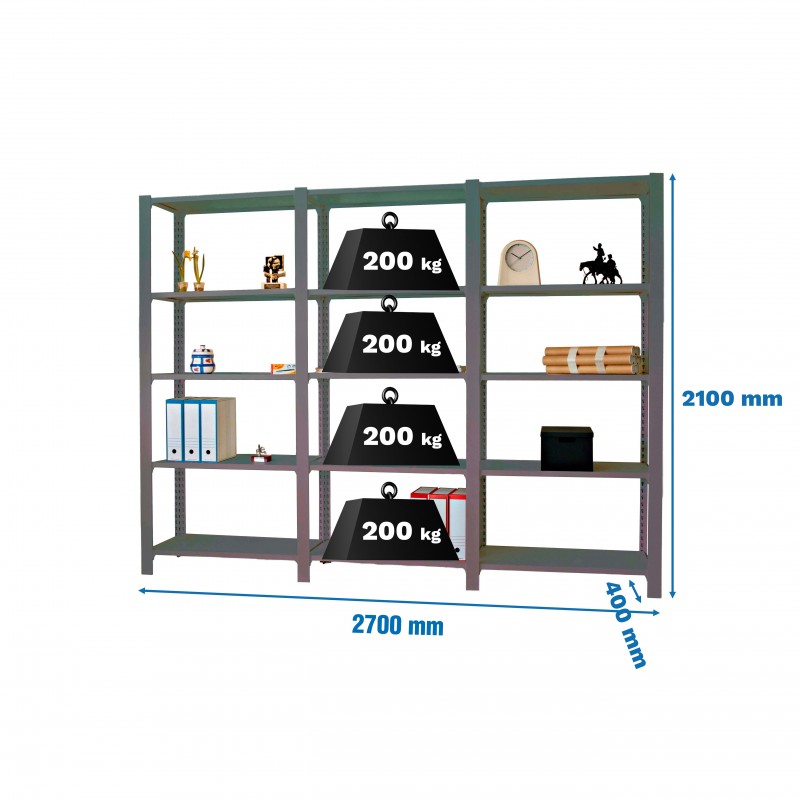 PACK OFFICLICK 5/400 METAL I+A+A ANTRACITA/ANTRACI